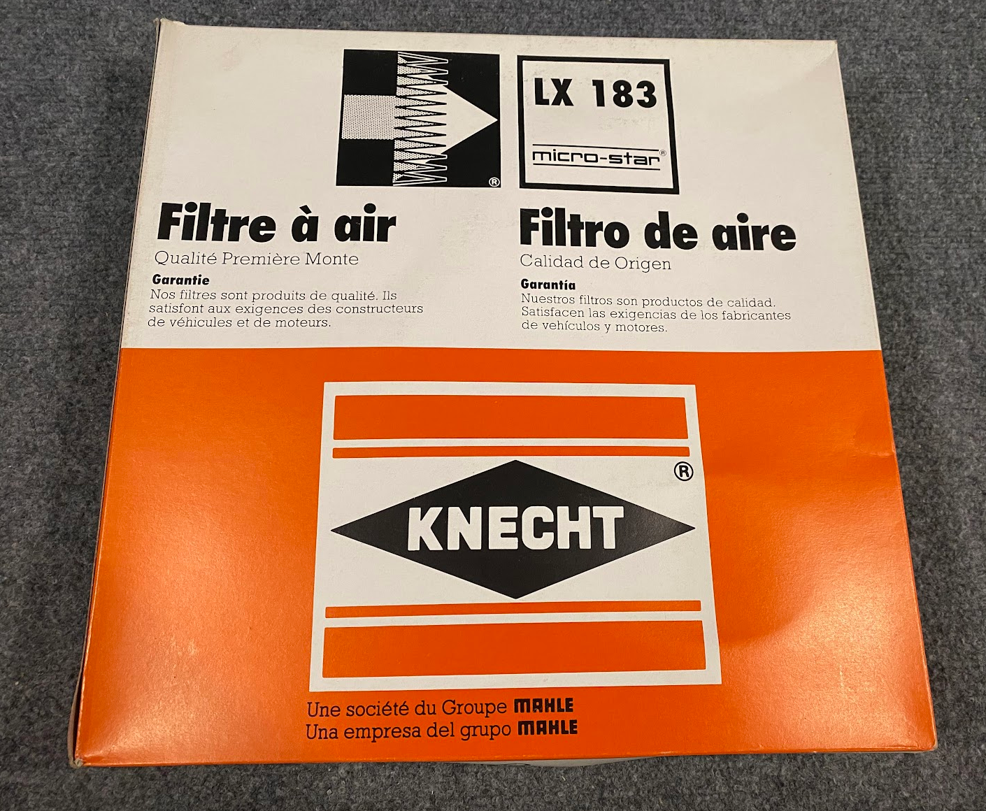 KNECHT Air Filter - LX 183 / 001-094-21-04 - Fits Mercedes-Benz 230, 250C & 280S