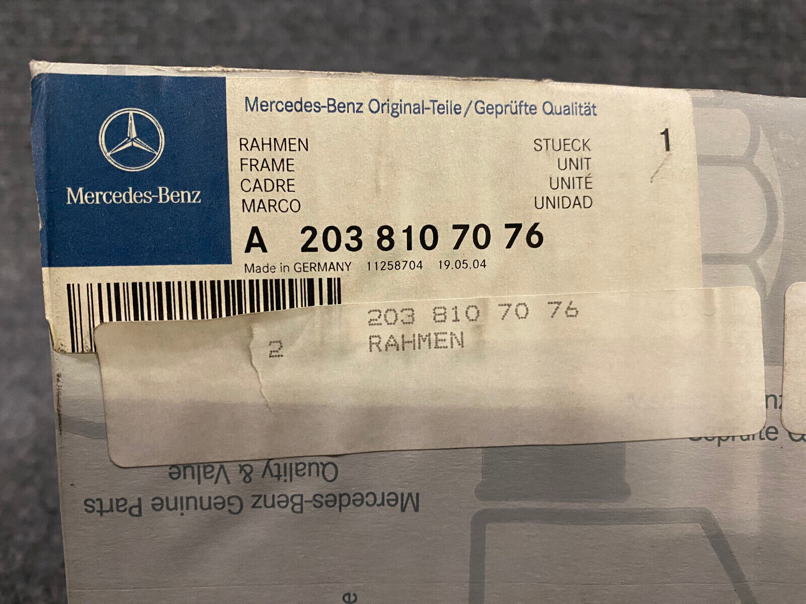 Mercedes-Benz Front RH Mirror Frame - A203-810-70-76 - Fits MBZ C200 & Others