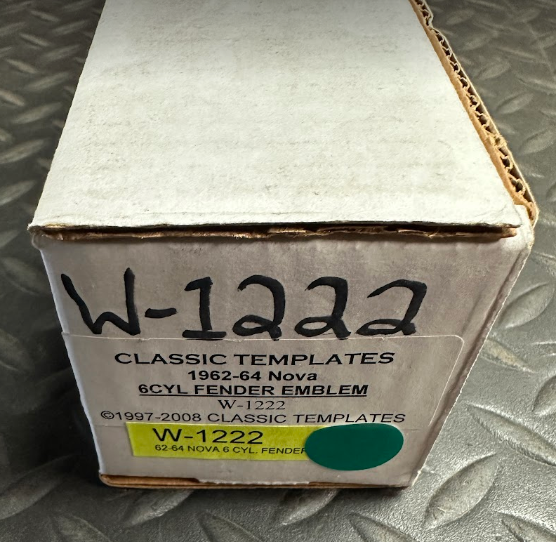 Classic Templates Fender Emblem Template Kit - W-1222 - For Nova 6 Cyl 62-64