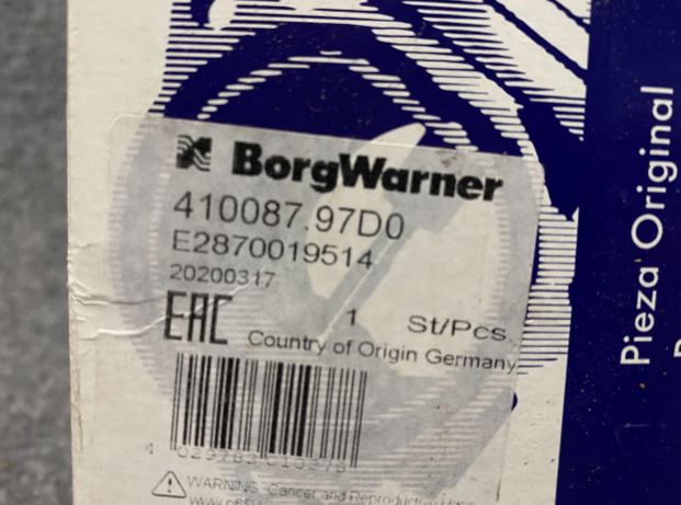Borg Warner Engine Coolant Thermostat - 11 53 7 550 172 / 410087.97D0 - Fits BMW