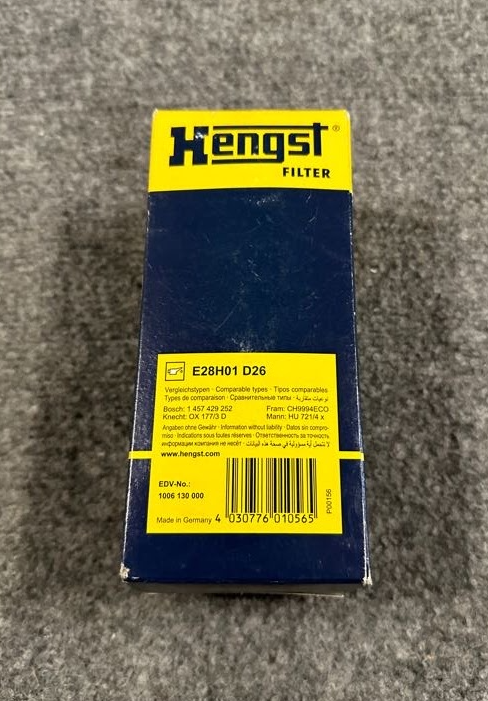 HENGST Engine Oil Filter - E28H01 D26 / 11-42-7-788-460 -Fits BMW X5 & 335d