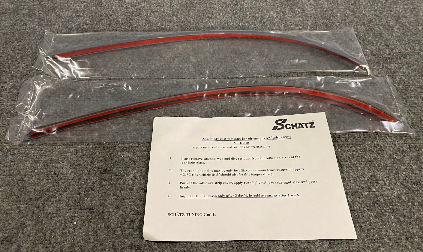SCHATZ Chrome Rear-Light Strips - 230 8077 - Fits Mercedes-Benz SL Class R230