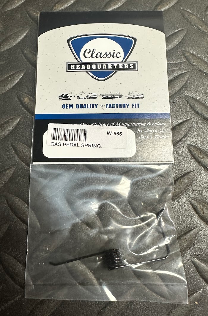 Classic Headquarters Gas Pedal Spring - W-565 - For Chevy Camaro, Nova & More