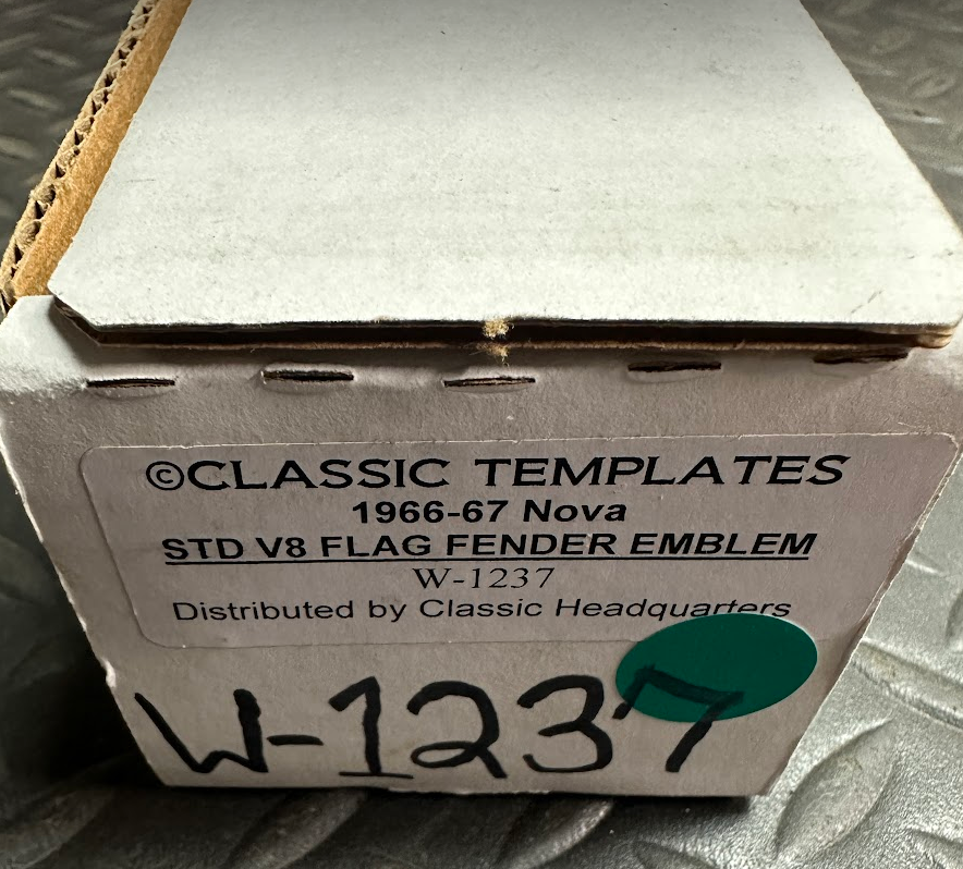 Classic Templates SS V8 Fender Flag Emblem Template Kit - W-1237 - For Nova