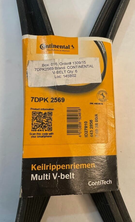 Continental V-Belt - 7DPK2569 - For Volkswagen Passat & Phaeton 2002-2006