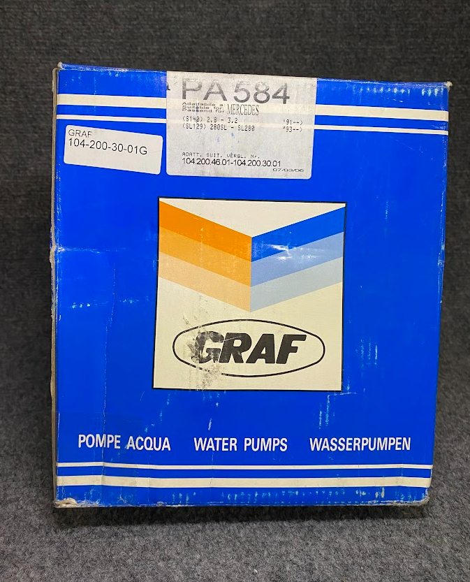 Graf Water Pump - PA584 / 104-200-30-01 - Fits MBZ S320 & 300 SE 1992-96