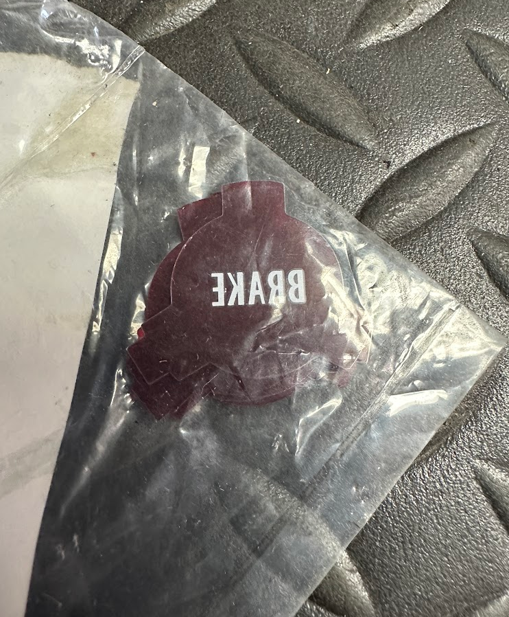 Dash Parking Brake Lens - SL040 -For Chevrolet Chevelle, El Camino & Monte Carlo