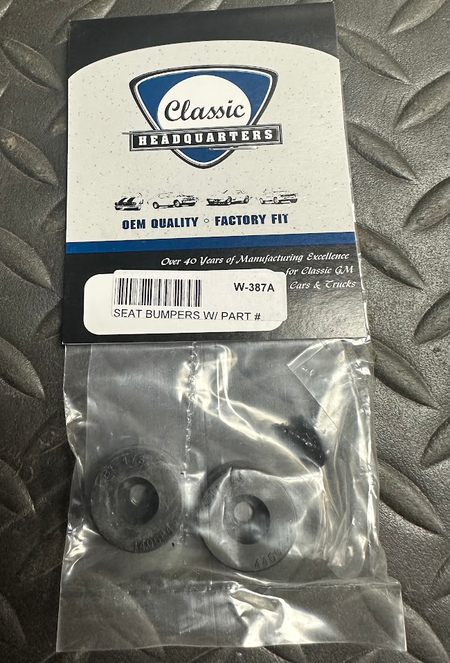 Classic Headquarters Bucket Seat Back Rubber Stoppers - W-387A -For Chevy & More
