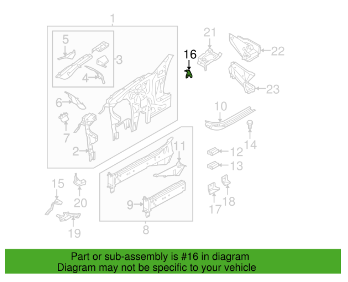 BMW Frame Side Member Bracket - 41-11-7-111-181 -For BMW 525i, 530i, 545i & More