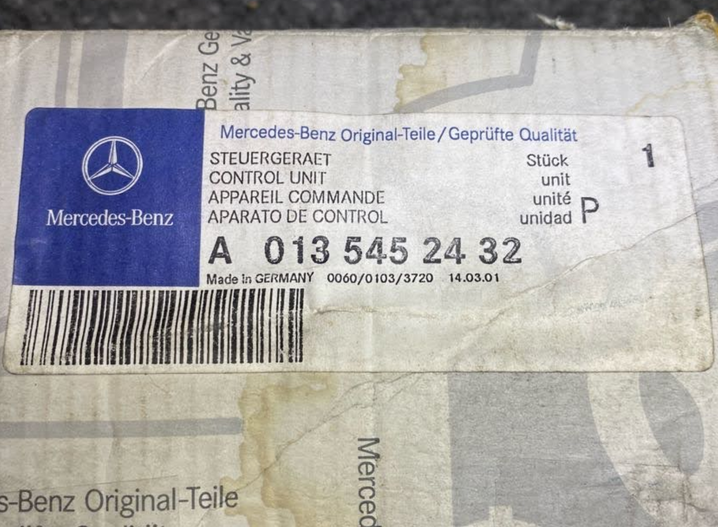 Mercedes-Benz Diesel Glow Plug Controller - 013-545-24-32 - MBZ 300D 1990-1993