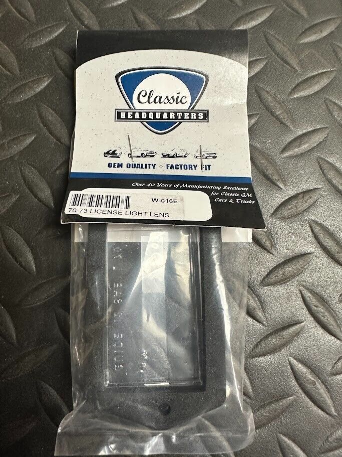 Classic Headquarters License Plate Lamp Lens With Gasket - W-016E - For Camaro