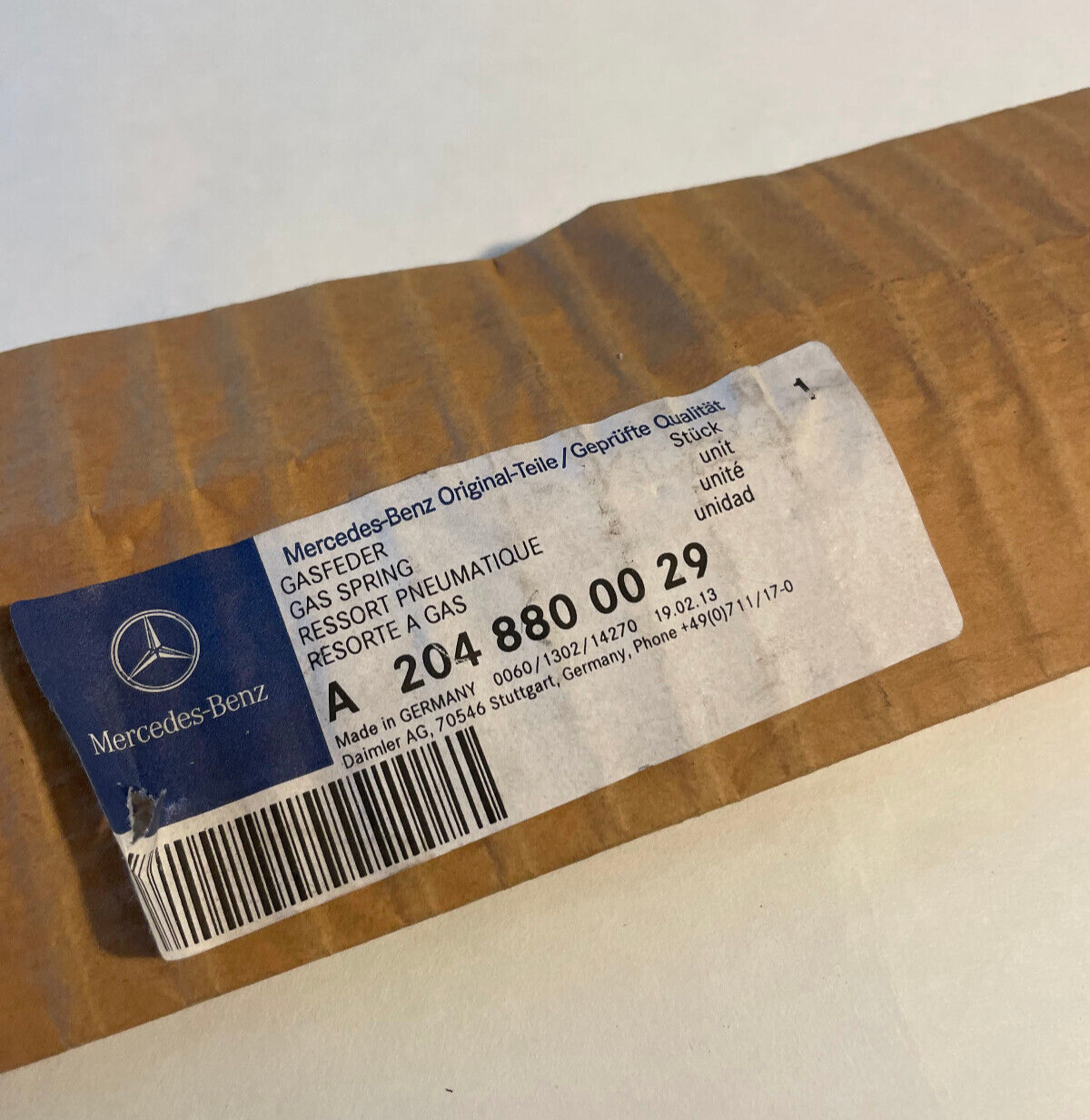 Mercedes-Benz Hood LH Gas Spring - 204-880-00-29 - For MBZ C350 / C300 & Others
