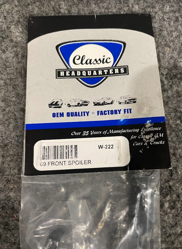 Classic Headquarters Front Spoiler Bracket Set - W-222 - For Chevrolet Camaro 69