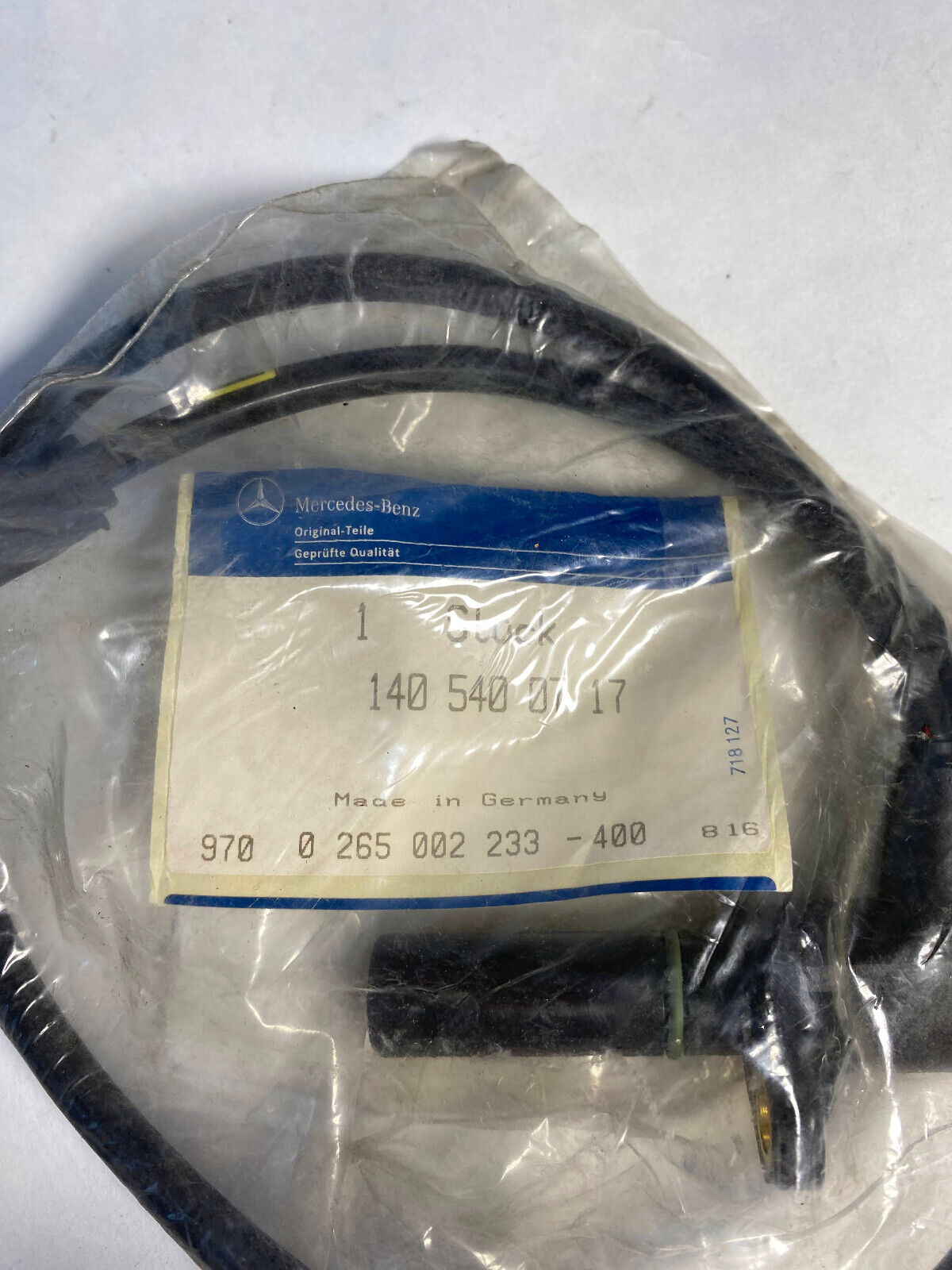 Mercedes-Benz Rear RH Wheel Speed Sensor- 140-540-07-17 -For MBZ 300SE & Others