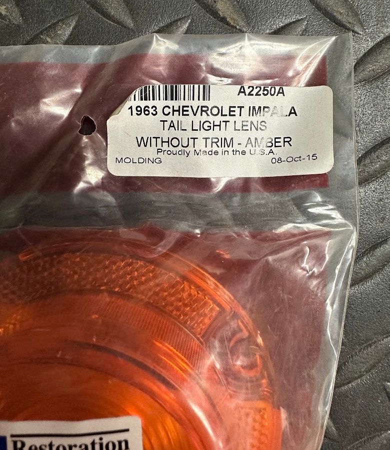Trim Parts Turn Signal Light Lens Whitout Trim - A2250A - For Chevy Impala 1963