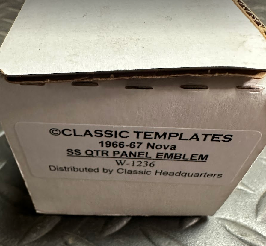 Classic Templates SS qtr. Panel Emblem Template Kit - W-1236 - For Nova 66-67