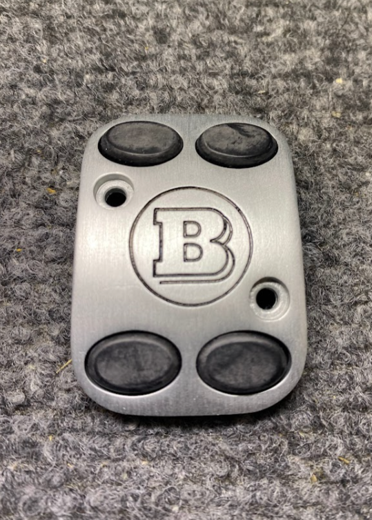 Brabus Aluminum Pedal Pad Set Matte Silver - 000-816-10 -MBZ W230 C-Class & More