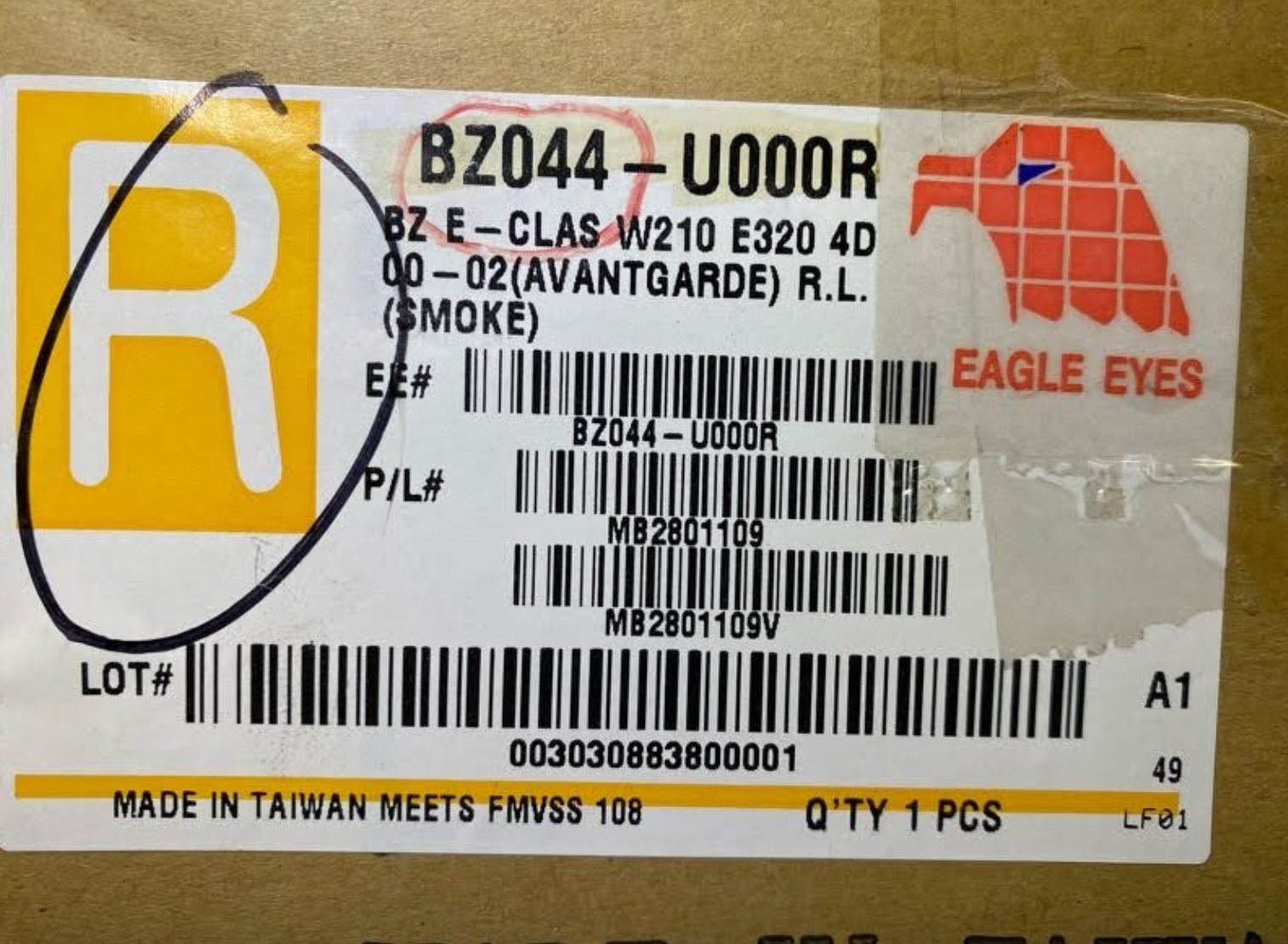 Eagle Eyes Right Tail Light Assy - BZ044-U000R - For Mercedes-Benz E320 & More