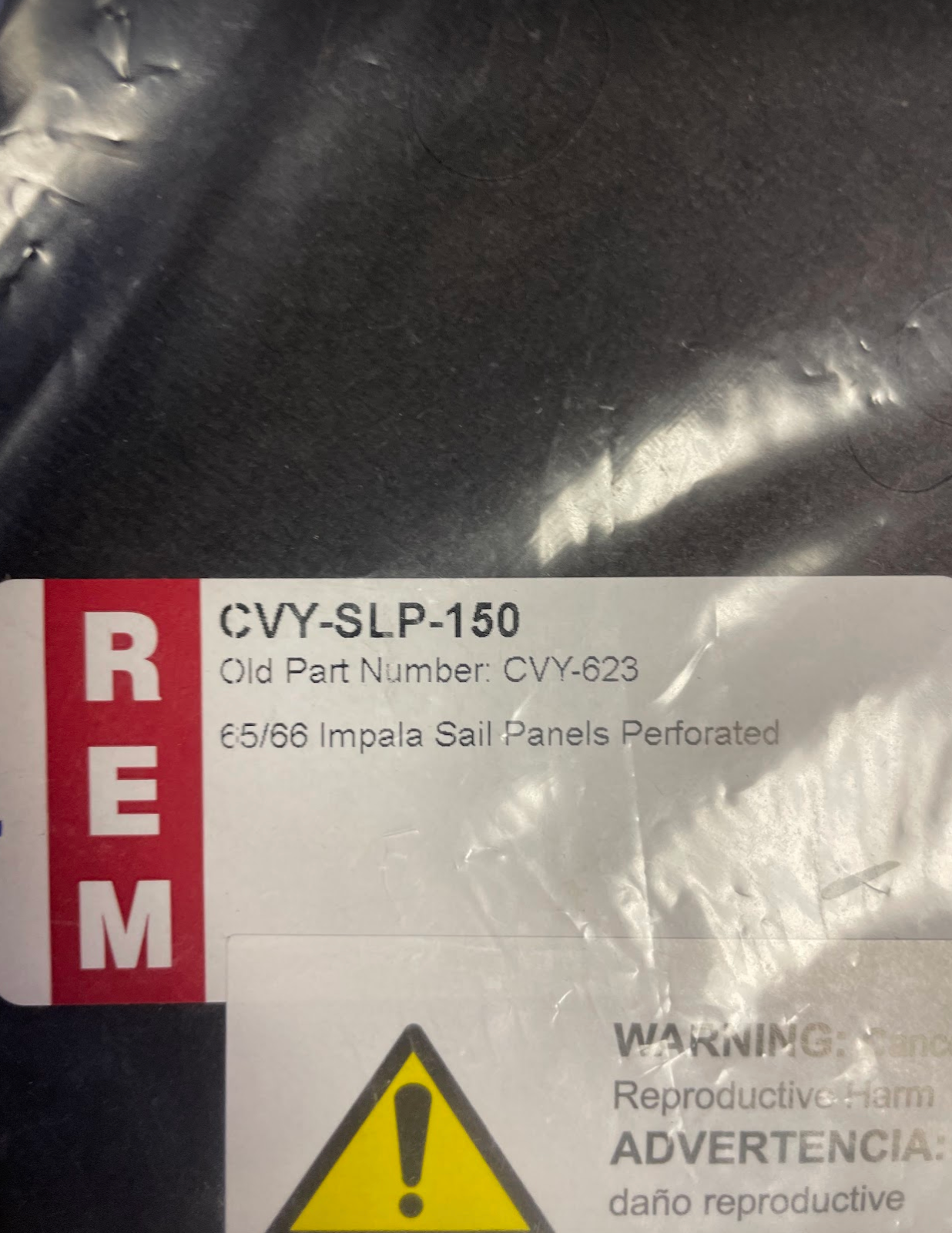REM Trim Sail Panels - CVY-SLP-150 - For Chevy Impala 2 Door Hardtop 65-66