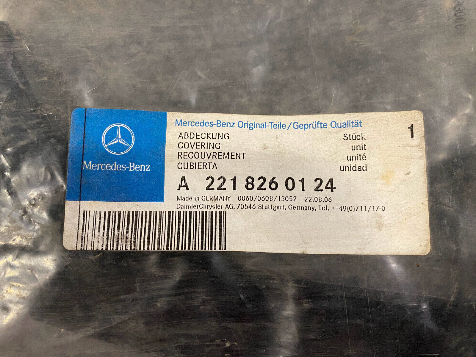 Mercedes-Benz Left Inner Tail Light Cover - A2218260124- Fits MB S 600 & Others