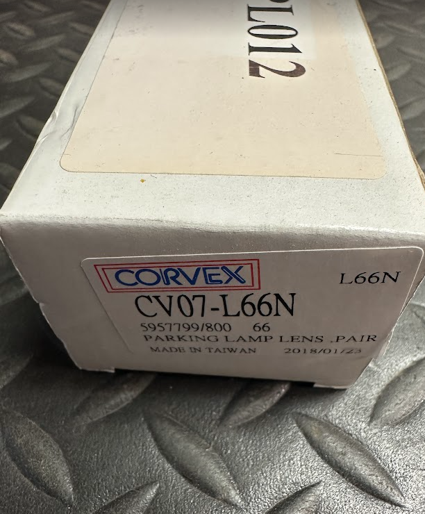 Corvex Park Light Lamp Lenses Pair - CV07-L66N / PL012 - For Chevrolet 1966