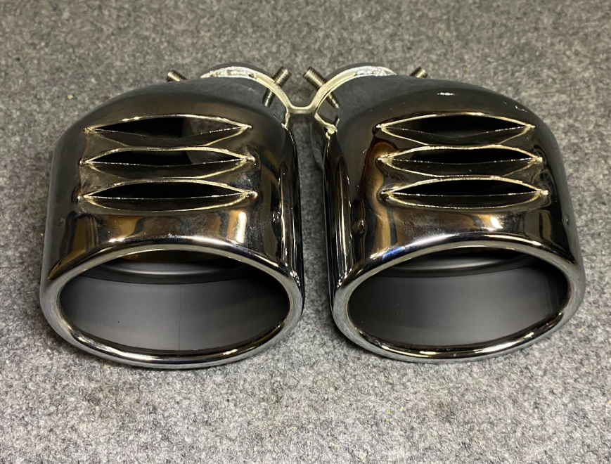 SCHATZ Chrome Double Exhaust Pipes - 203 6081 - Fits Mercedes-Benz C240 & C320