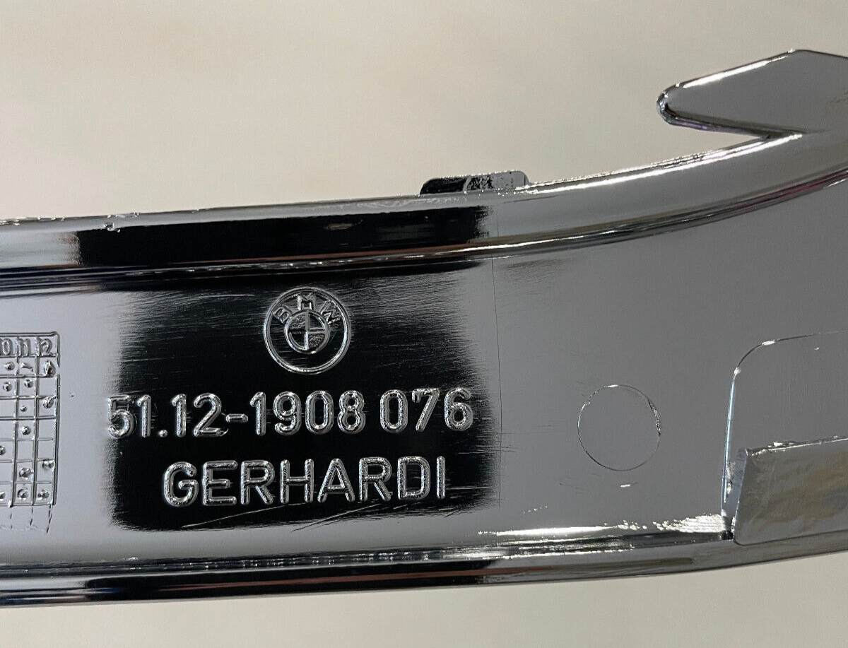 BMW Rear Right Bumper Chrome Trim - 51-12-1-908-076 - For BMW E32 740i, 735i