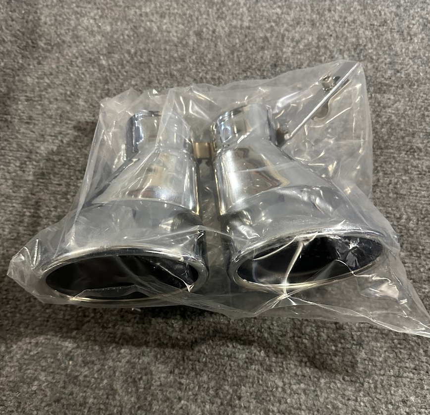 SCHATZ Chrome Double Exhaust Pipes - 203 6081 - Fits Mercedes-Benz C240 & C320