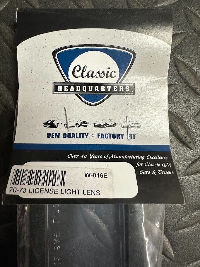 Classic Headquarters License Plate Lamp Lens With Gasket - W-016E - For Camaro