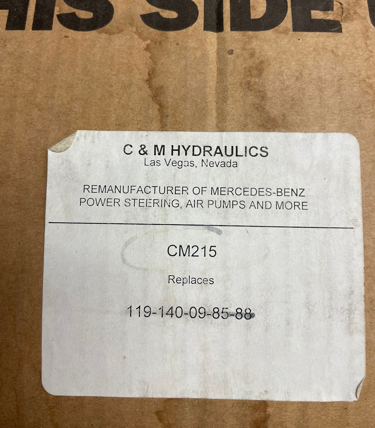C&M Reman Secondary Air Injection Pump - CM215 / CM-215 -For Mercedes-Benz 500SL