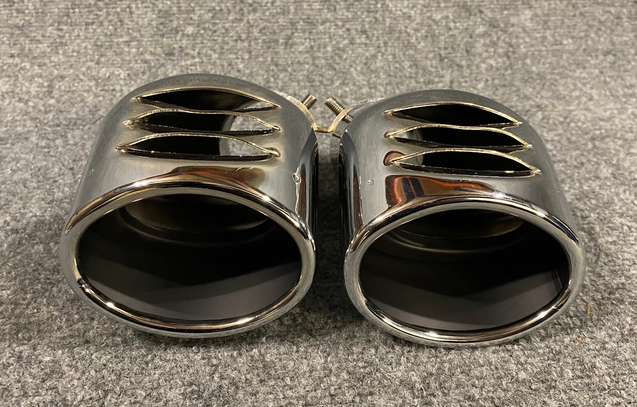 SCHATZ Chrome Double Exhaust Pipes - 203 6081 - Fits Mercedes-Benz C240 & C320