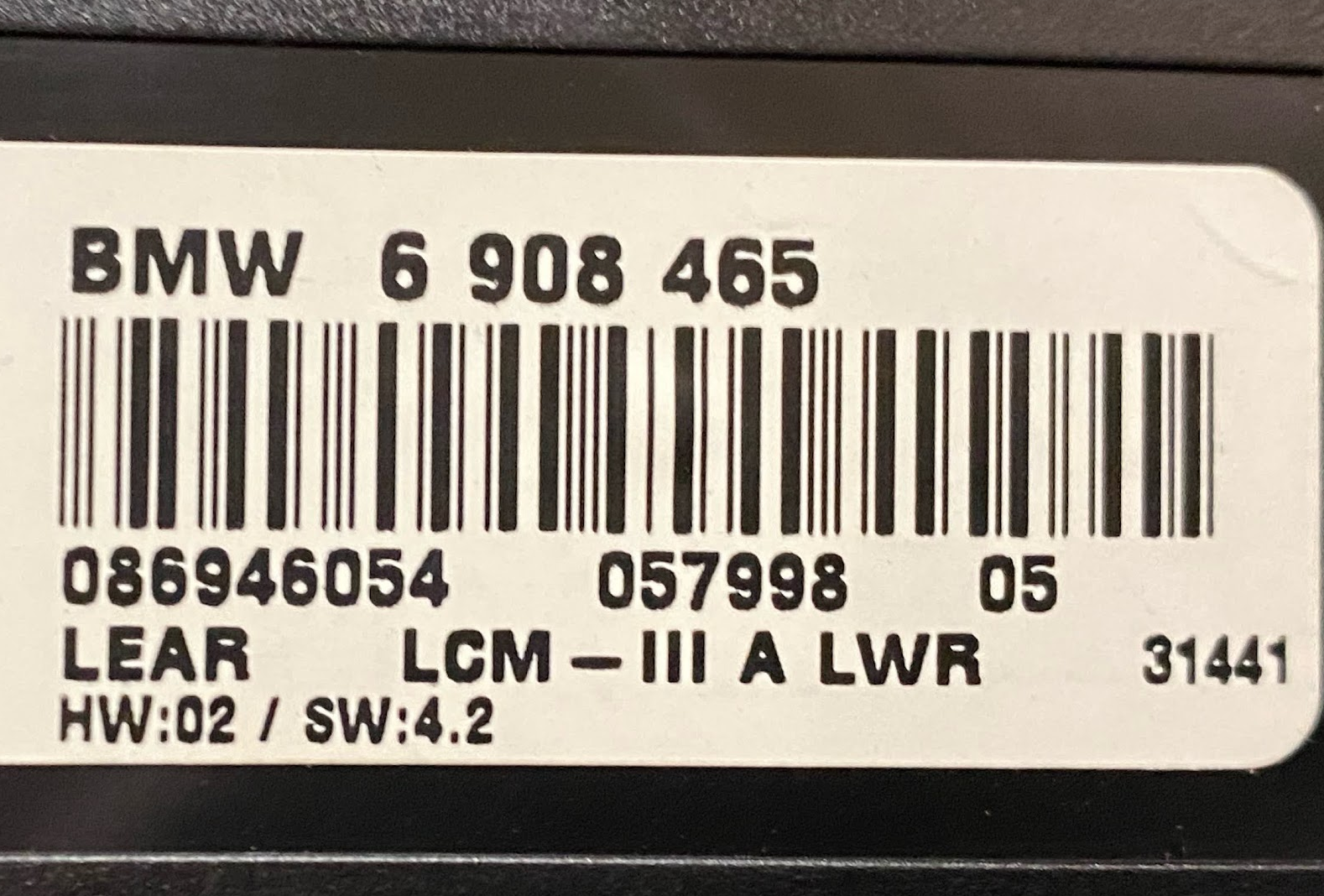 BMW Lighting Control Module - 61 35 6 909 508 - Fits BMW M5 2000 - 2003