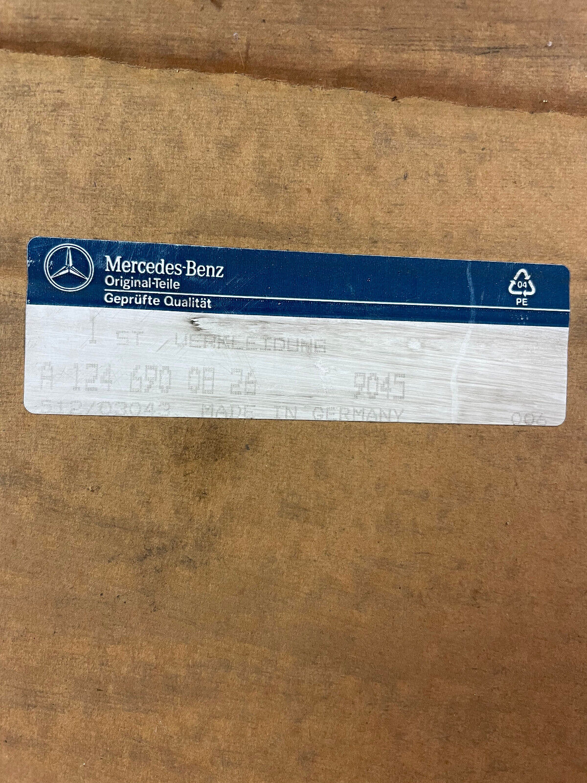 MBZ Rear RH Inside Pillar Trim - 124-690-08-26-9045 - For MBZ 300CE & E320
