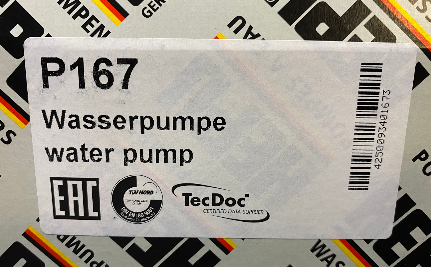 Hepu Water Pump - P167 / 613-200-09-01 - Fits Mercedes-Benz CDI E320 2005-2006