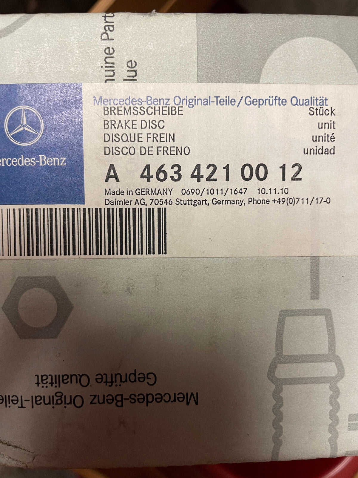 Mercedes-Benz Front Disc Brake Rotor - 463-421-00-12 - For MBZ G500 & G55 AMG