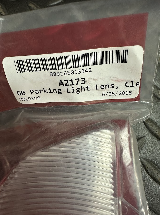 Trim Parts Parking Light Lens - A2173 -For Chevy Bel Air, Biscayne, Nomad & More