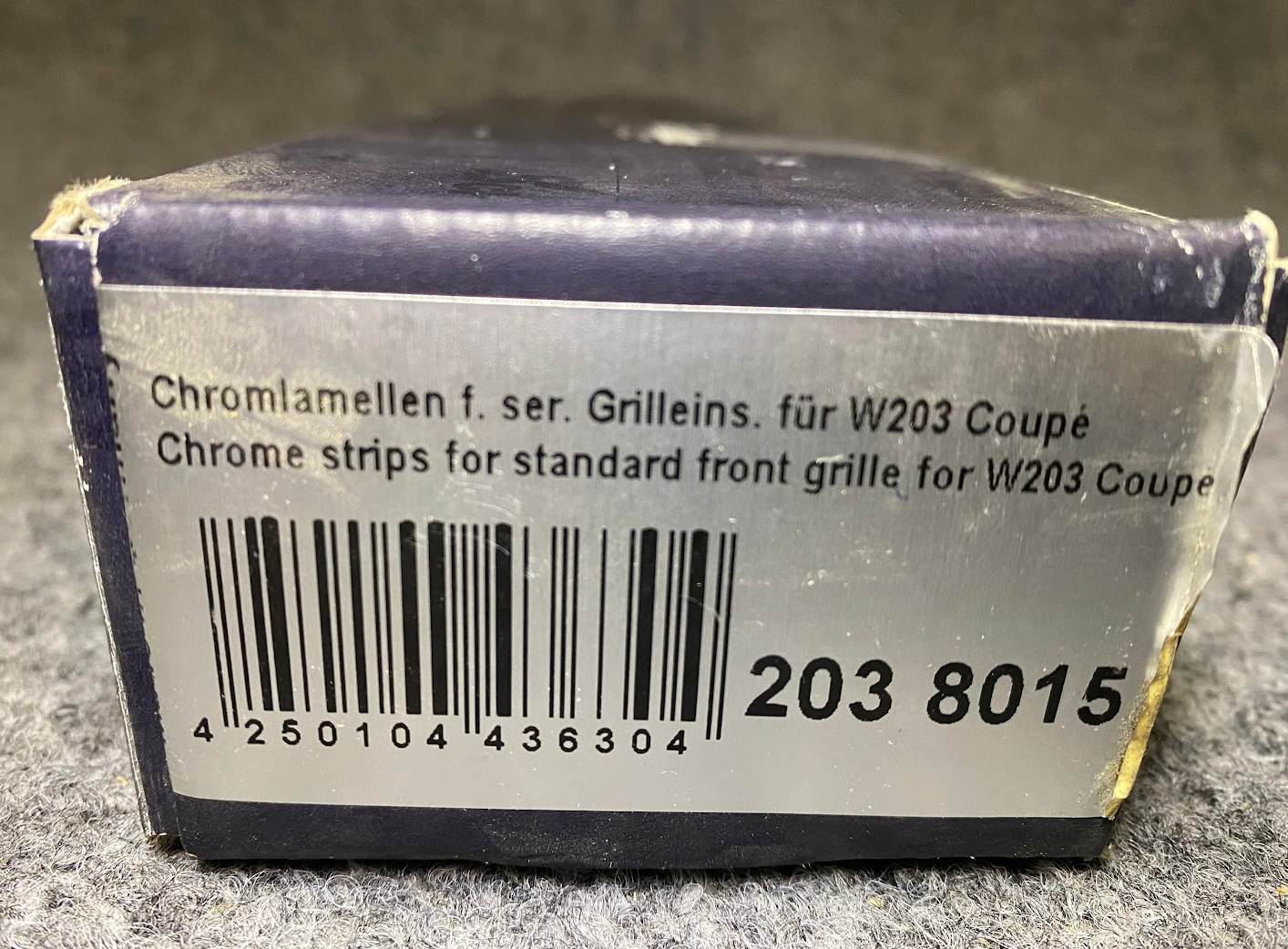 SCHATZ Front Grille Chrome Strips - Set of 8 - 203 8015 - Fits MBZ W203 Coupe