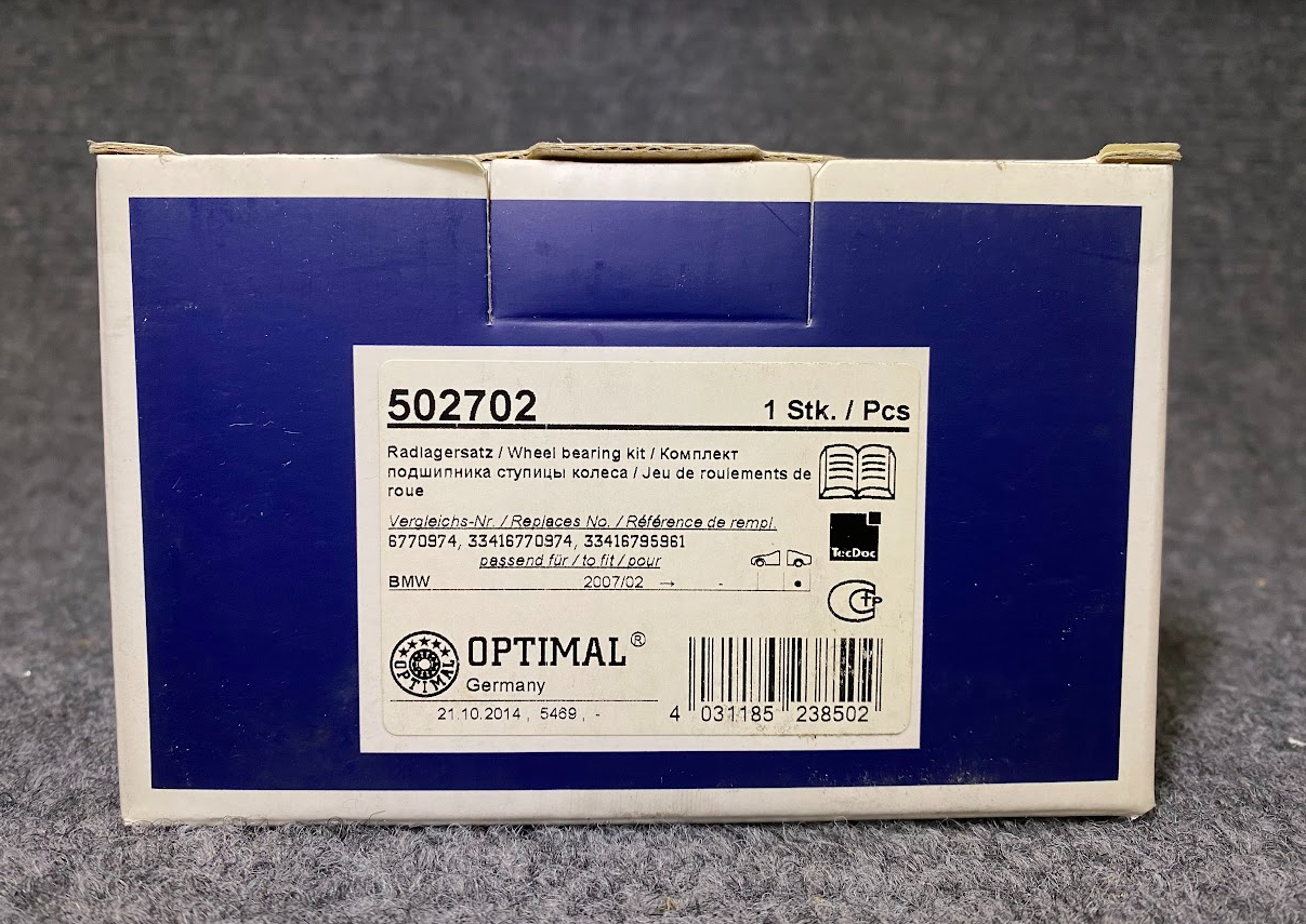 Optimal Rear Wheel Bearing And Hub Kit - 502702 / 33416770974 -Fits BMW X5 & X6