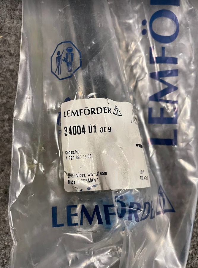 Lemforder Front Inner Steering Tie Rod -34004 01 / 2213301603 -For MBZ 2007-2014