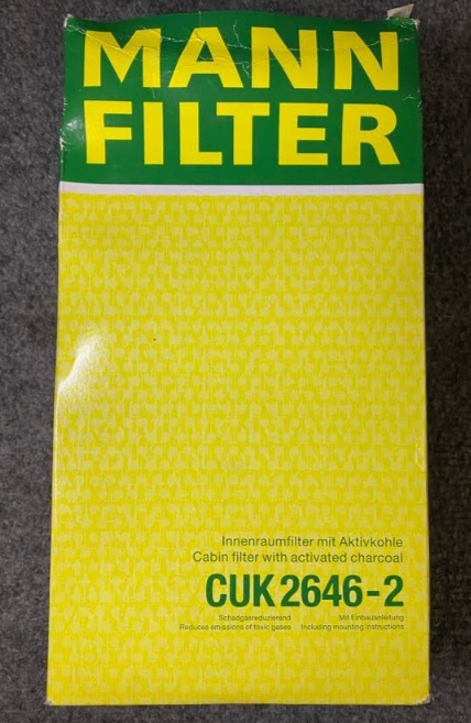 Mann Cabin Air Filter Set; 2 Pcs - CUK 2646-2 / 1648300218 -For BMW ML350 & More