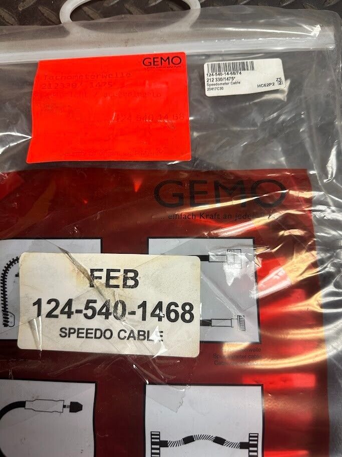 GEMO Speedometer Cable - 124-540-14-68 / 212-330-14-75 -For Mercedes-Benz 86-95
