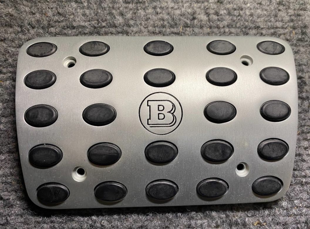 Brabus Aluminum Pedal Pad Set Matte Silver - 000-816-10 -MBZ W230 C-Class & More