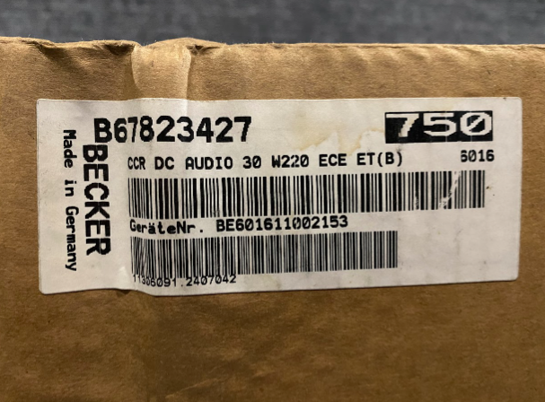 Becker Radio - B67823427 / 220-820-15-86 - Fits Mercedes-Benz CL 500 & More