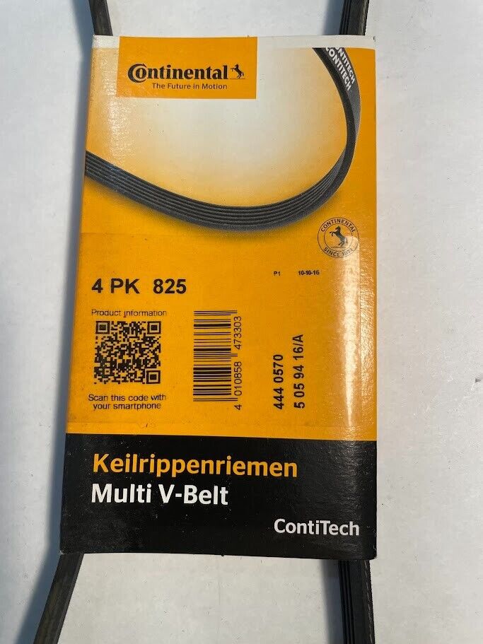 Continental V-Belt - 4PK825 / PK040325 -For Hyundai, Nissan, Toyota & More 89-97