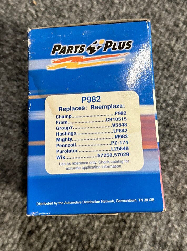 Parts Plus Engine Oil Filter - P982 / PZ174 - Fits Hyundai & Kia