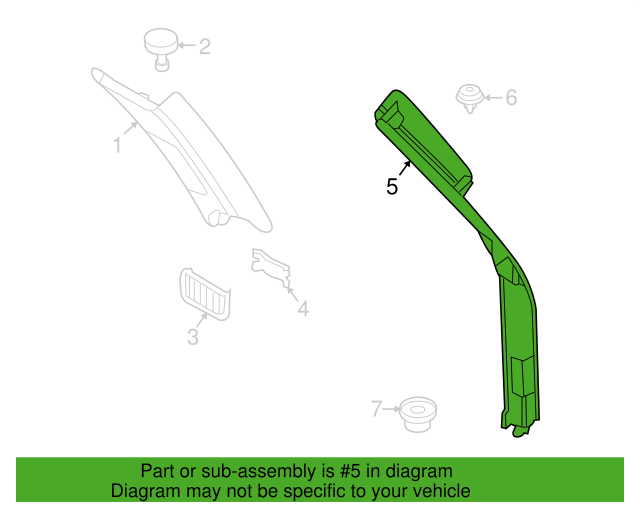 BMW Rear LH Pillar Trim Column D - 51-43-3-403-331 - For BMW X3 2004 - 2005