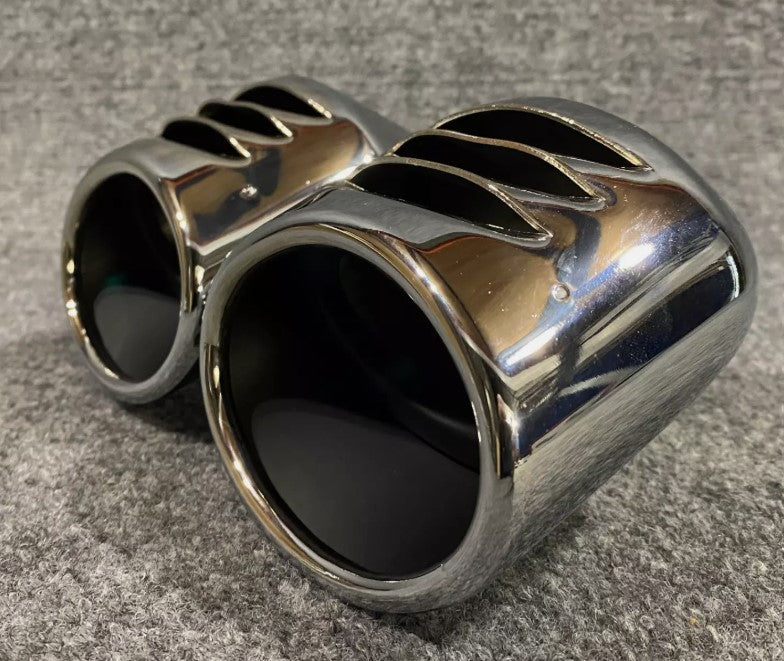 SCHATZ Chrome Double Exhaust Pipes - 203 6081 - Fits Mercedes-Benz C240 & C320