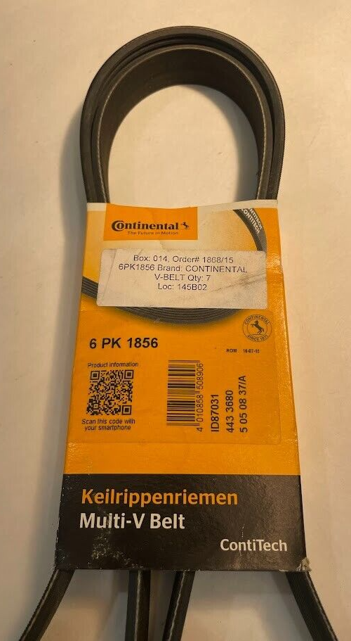 Continental-ContiTech V-Belt - 6PK1856 - For Audi A6 Quattro, Allroad Q & S4