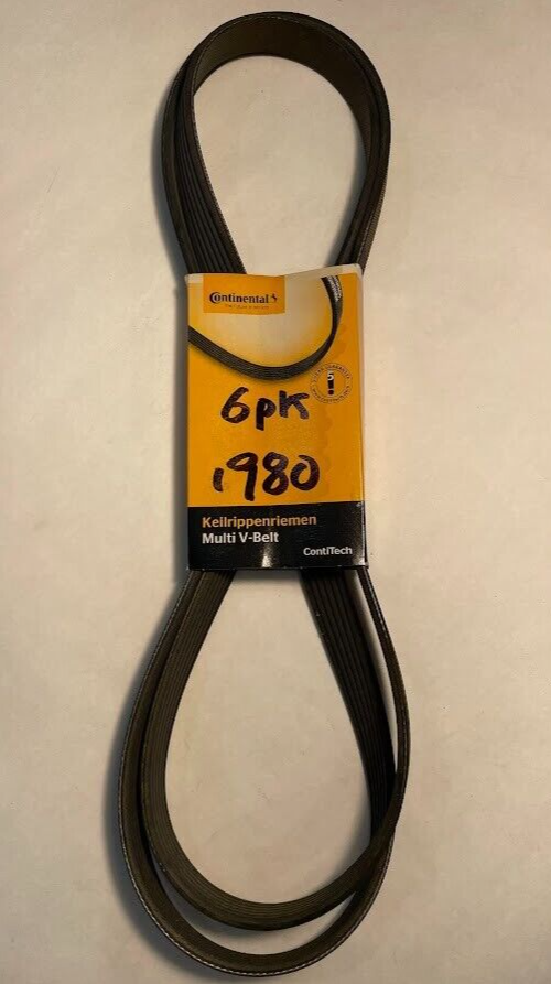 Continental V-Belt - 6PK1980 / 4060780 -For MBZ, Chevy, Land Rover, Saab & Buick