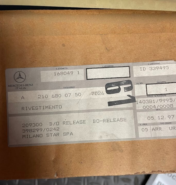 Mercedes-Benz Front Center Console Paneling - 210-680-07-50-7D26 For MBZ E-Class